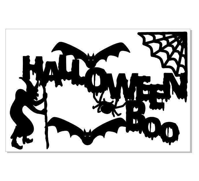 Halloween boo 150 x 100 sold in 3\'s
